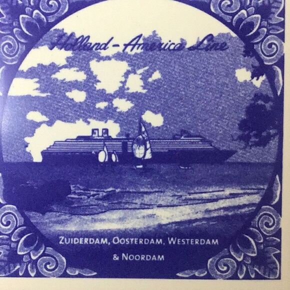 Coaster set of 4 vintage Holland America cruise line coasters - Picture 2 of 3